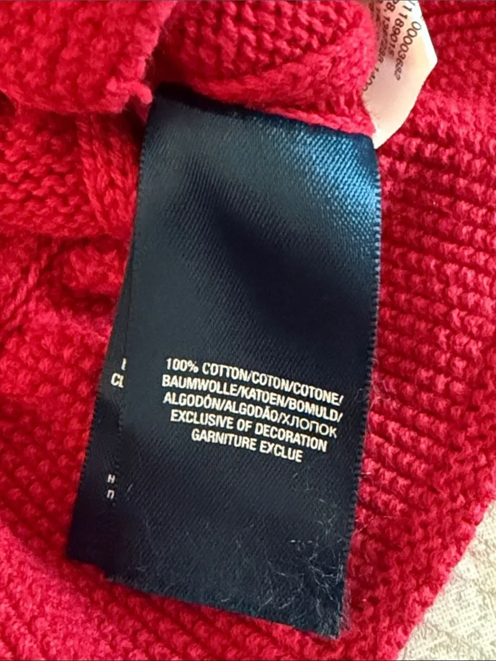 Ralph Lauren Girls Red Cable Knit Peplum Cardigan 3T Cotton Pony Sweater